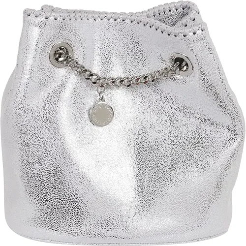 Eco Shiny Dotted Chamois Bucket Bag , female, Sizes: ONE SIZE - Stella Mccartney - Modalova