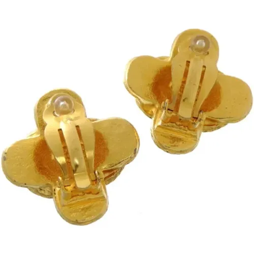 Pre-owned Gold gold Chanel earrings , female, Sizes: ONE SIZE - Chanel Vintage - Modalova
