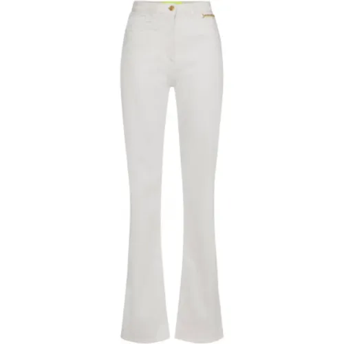Weiße Bootcut Jeans , Damen, Größe: W28 - Elisabetta Franchi - Modalova