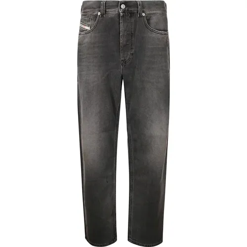 Faded Straight Five-Pocket Jeans with Logo , male, Sizes: W29 - Diesel - Modalova