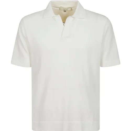 V-Neck Cotton Polo Shirt , male, Sizes: 3XL - Filippo De Laurentiis - Modalova