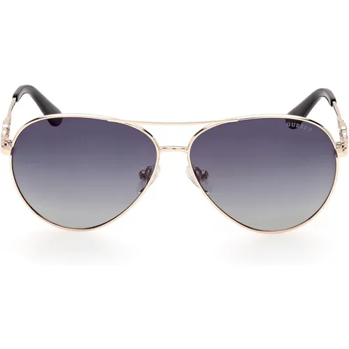 Elegant and Refined Pilot Sunglasses with Polarized Lenses , unisex, Sizes: 58 MM - Guess - Modalova