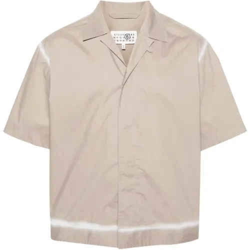 Short-Sleeved Shirt Grey , male, Sizes: M, L, XL, S - MM6 Maison Margiela - Modalova