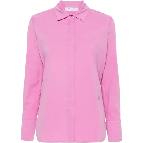 Lilac Poplin Shirt Peonia Pink , female, Sizes: 2XS, XS - Max Mara - Modalova