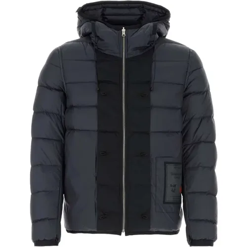 Reversible Anthracite Down Jacket , male, Sizes: L, M, XL - Ten C - Modalova