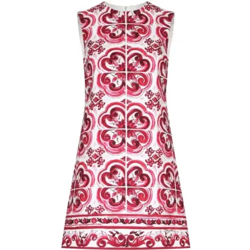 Majolika Print Shift Mini Kleid - Dolce & Gabbana - Modalova