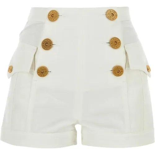 Denim Shorts , female, Sizes: XS - Balmain - Modalova