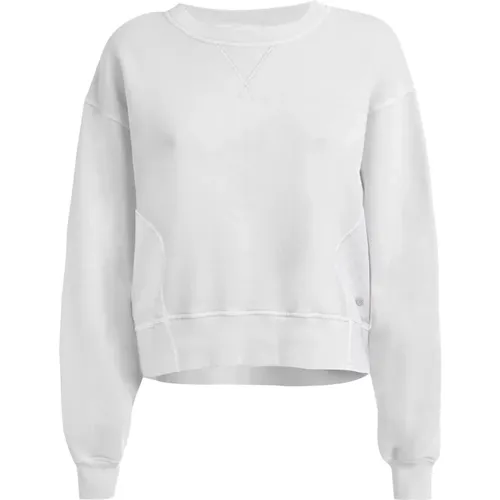 Weißer Rundhalsausschnitt Pullover , Damen, Größe: L - Deha - Modalova