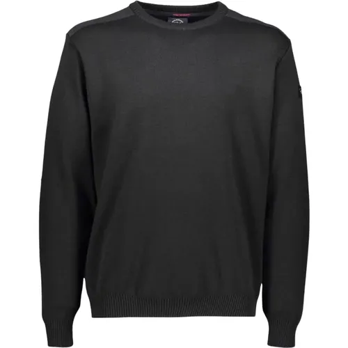 C0P1026 Crewneck Sweater with Patches, Color , male, Sizes: M, 2XL, L, 3XL, XL - PAUL & SHARK - Modalova