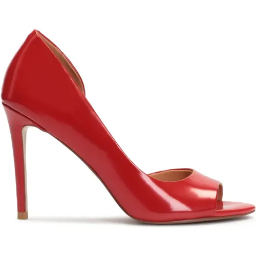 Rote Peep-Toe-Pumps , Damen, Größe: 35 EU - Kazar - Modalova