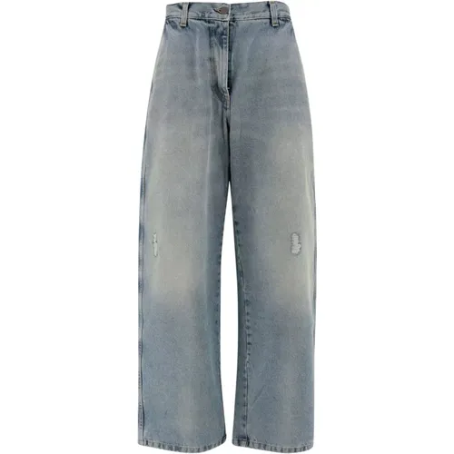 Lockere Jeans mit hoher Taille , Damen, Größe: W26 - Palm Angels - Modalova