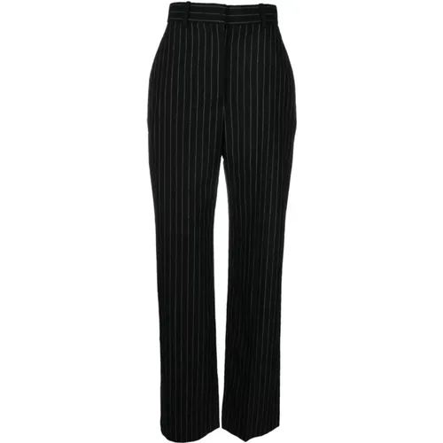 Chalk Stripe Wool Trousers , female, Sizes: S, XS - alexander mcqueen - Modalova