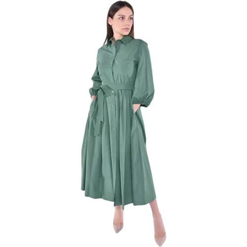Cotton Chemisier Dress , female, Sizes: M - Max Mara Weekend - Modalova