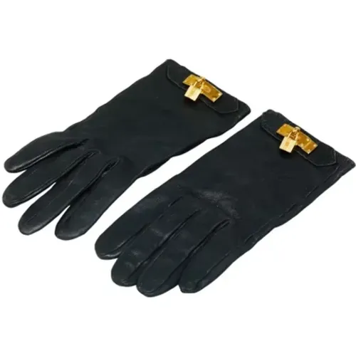 Pre-owned Leather gloves , female, Sizes: ONE SIZE - Hermès Vintage - Modalova