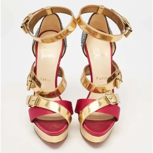 Pre-owned Leather sandals , female, Sizes: 4 UK - Christian Louboutin Pre-owned - Modalova