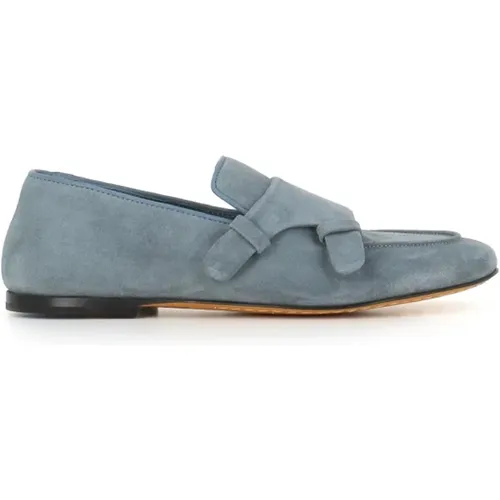 Klare blaue Wildleder-Loafers , Damen, Größe: 36 EU - Officine Creative - Modalova