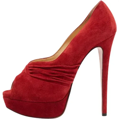 Pre-owned Suede heels , female, Sizes: 5 UK - Christian Louboutin Pre-owned - Modalova