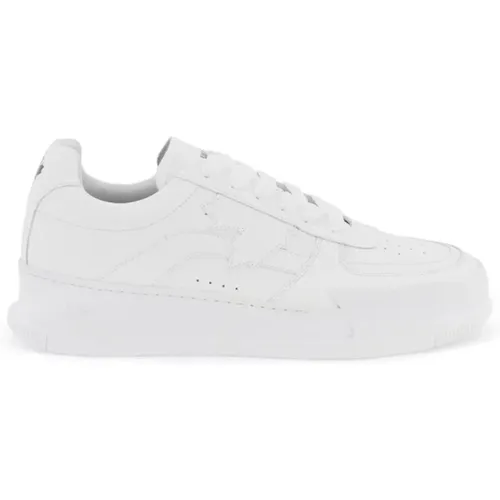 Canadian Leather Sneakers with Iconic Leaf , male, Sizes: 9 UK - Dsquared2 - Modalova
