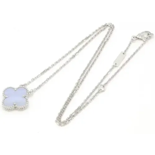 Pre-owned White Gold necklaces , female, Sizes: ONE SIZE - Van Cleef & Arpels Pre-owned - Modalova