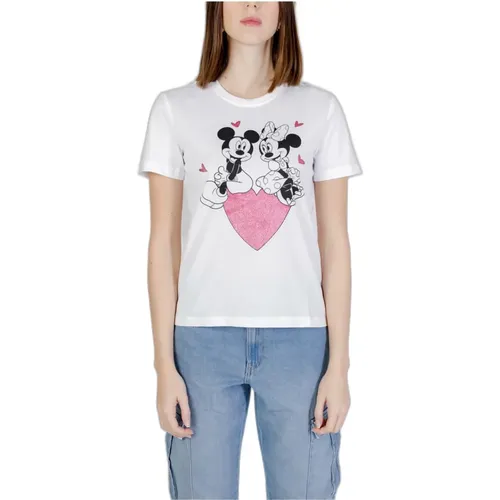 Mickey Valentine T-Shirt Kollektion , Damen, Größe: S - Only - Modalova