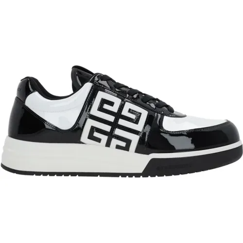 Schwarze 4G Geprägte Ledersneakers , Herren, Größe: 43 EU - Givenchy - Modalova