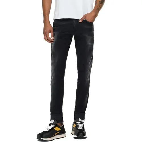 Weiße Slim-Fit Hyperflex Jeans , Herren, Größe: W29 L32 - Replay - Modalova