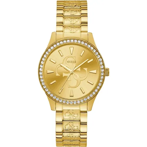 Anna Gold Quartz Analog Watch , female, Sizes: ONE SIZE - Guess - Modalova