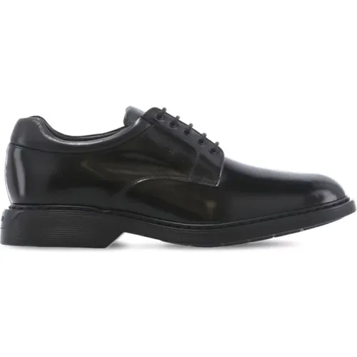 Leather Lace Up Derby Shoes , male, Sizes: 8 1/2 UK, 7 UK, 7 1/2 UK, 6 1/2 UK, 9 UK, 8 UK - Hogan - Modalova