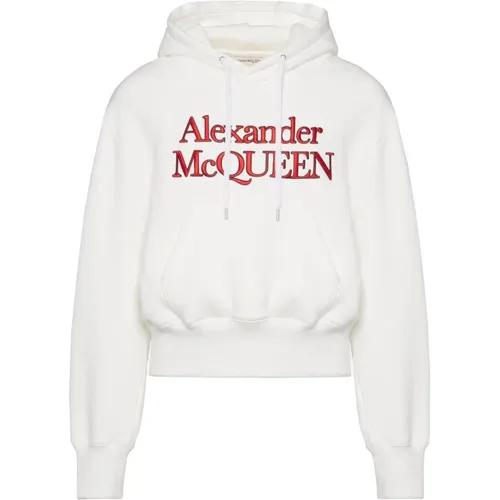 Kimono Sleeve Branded Hooded Top , male, Sizes: M, S, L - alexander mcqueen - Modalova