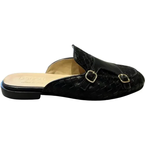 Womens Woven Leather Sandals with Double Buckle , female, Sizes: 3 1/2 UK, 5 UK, 4 1/2 UK, 4 UK - Doucal's - Modalova