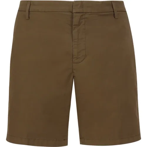 Braune Bermuda Shorts , Herren, Größe: W35 - Dondup - Modalova
