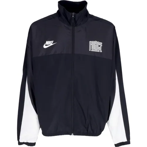 Gewebte Windbreaker Jacke Schwarz/Weiß - Nike - Modalova