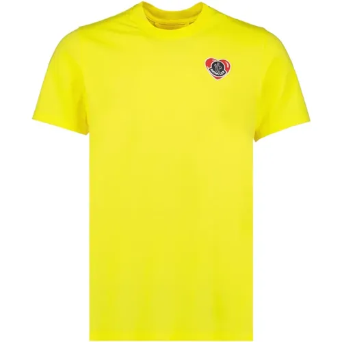Herz Logo T-shirt , Herren, Größe: S - Moncler - Modalova