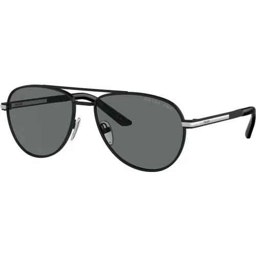 Aviator Sunglasses Matte Polarized , male, Sizes: 60 MM - Prada - Modalova