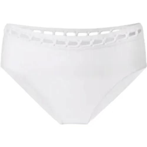 Weiße bestickte Lycra Bikinihosen , Damen, Größe: L - Ermanno Scervino - Modalova