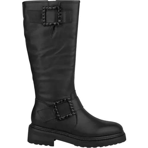 Leather Buckle Boots , female, Sizes: 3 UK - Alma en Pena - Modalova