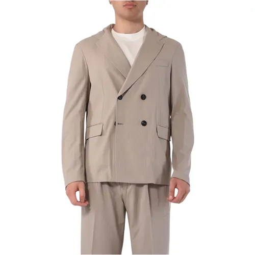 Jacquard Cotton Jacket with Hood , male, Sizes: L - Emporio Armani - Modalova