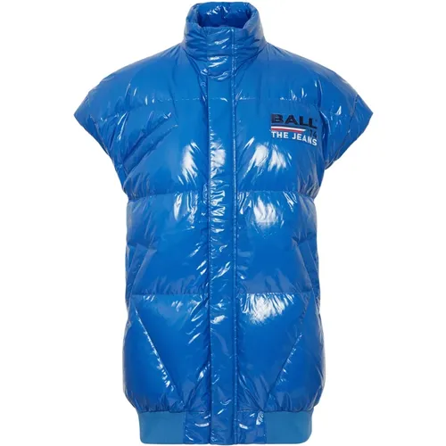 Blaue Weste Jacke Olympia Stil , Damen, Größe: XS - Ball - Modalova