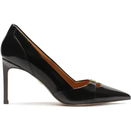 Schwarze Pumps mit einem kleinen Monogramm , Damen, Größe: 36 EU - Kazar - Modalova