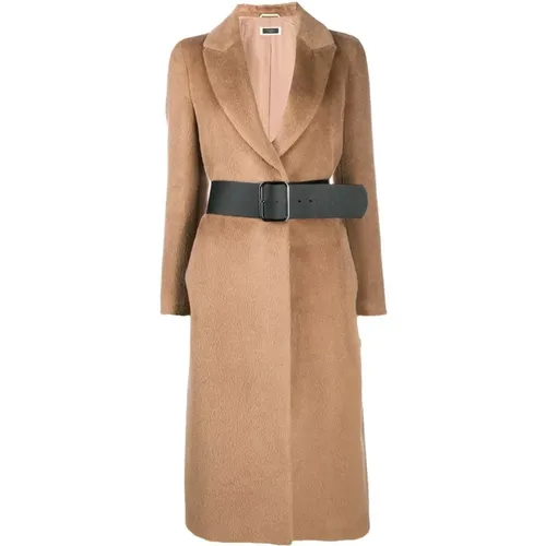 Wool Coat with Shawl Lapel , female, Sizes: S - PESERICO - Modalova