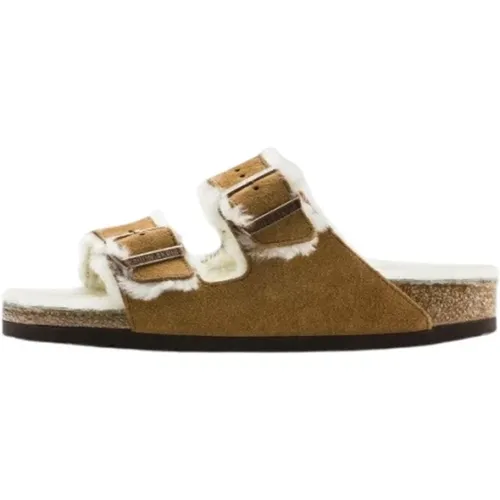 Shearling Arizona Sandals , male, Sizes: 5 UK, 4 UK, 6 UK, 3 UK, 2 UK - Birkenstock - Modalova