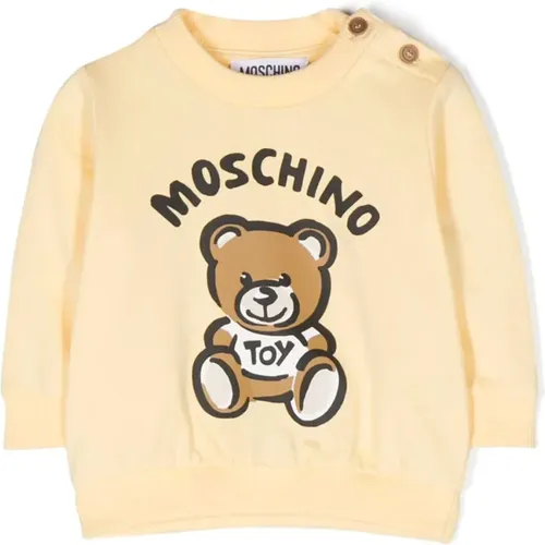 Unisex Baumwoll-Sweatshirt und Hose Set mit Logo und Teddybär-Print - Moschino - Modalova