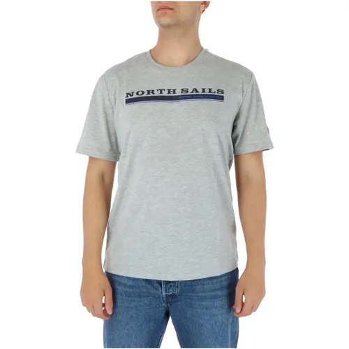 Grey Round Neck T-shirt , male, Sizes: 2XL, M, XL, S, L - North Sails - Modalova