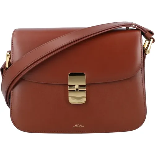 Grace Leather Handbag , female, Sizes: ONE SIZE - A.p.c. - Modalova
