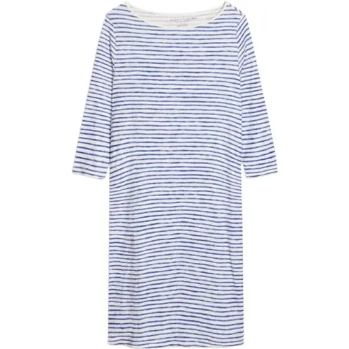 Striped Linen Viscose Dress , female, Sizes: L, S - majestic filatures - Modalova
