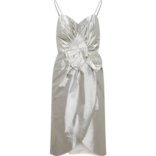 Metallisches Silber Midi Kleid Statement - Maison Margiela - Modalova