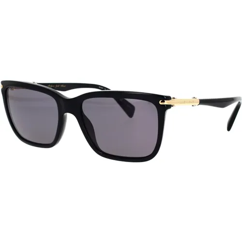 Gold Polarized Sunglasses , male, Sizes: 57 MM - Bvlgari - Modalova