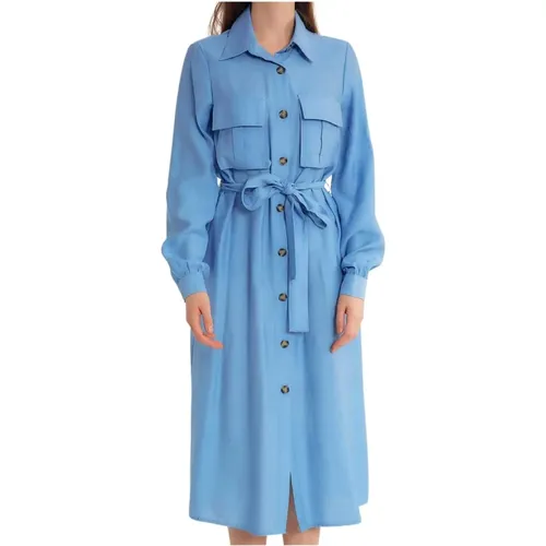 Blankes langes Kleid für Frauen - M34769 , Damen, Größe: L - catwalk - Modalova