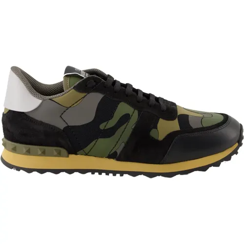 Rockrunner Baskets Grüne Ledersneaker - Valentino Garavani - Modalova