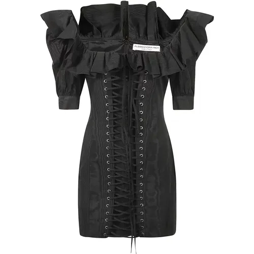 Schwarzes Kleid für Frauen Aw23 - Alessandra Rich - Modalova